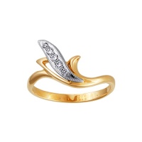 Золотое кольцо, золото, бриллиант, 10133RS  фото, kupilegko.ru