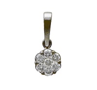 Золотая подвеска, белое золото, бриллиант, 01P673087Z  фото, kupilegko.ru