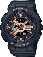Японские наручные женские часы Casio BA-110XRG-1A. Коллекция Baby-G  фото, kupilegko.ru