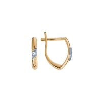 Золотые серьги, сережки золото, бриллиант, 17169RS  фото, kupilegko.ru