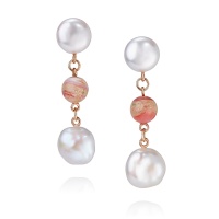 Серьги серебро, сережки серебро, жемчуг, NP4951  фото, kupilegko.ru