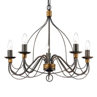 Подвесная люстра Ideal Lux Corte SP5 Ruggine 057187  фото, kupilegko.ru