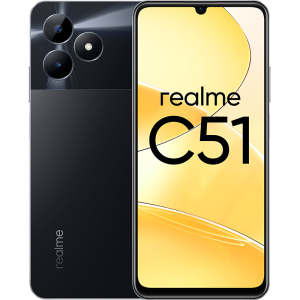 Смартфон, мобильный телефон realme C51 4/128GB Черный RU  фото, kupilegko.ru