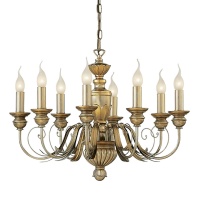 Подвесная люстра Ideal Lux Firenze Sp8 Oro Antico 020839  фото, kupilegko.ru