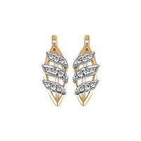 Золотые серьги, сережки золото, бриллиант, 17004RS  фото, kupilegko.ru