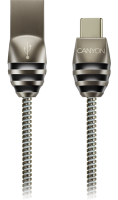 Кабель Canyon Type-C/A CNS-USBC5DG металлический, темно-серый  фото, kupilegko.ru