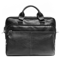 Кожаная деловая сумка для ноутбука Glenroy Black Lakestone 467 LS  фото, kupilegko.ru