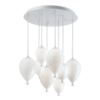 Подвесная люстра Ideal Lux Clown SP8 Bianco 100883  фото, kupilegko.ru