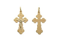 Золотой крестик, золото, 01R760628  фото, kupilegko.ru