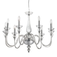 Подвесная люстра Ideal Lux Doge SP9 Trasparente 044453  фото, kupilegko.ru