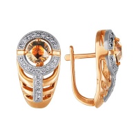 Золотые серьги, сережки золото, бриллиант, кварц, 90239RS  фото, kupilegko.ru