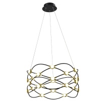Подвесная светодиодная люстра Gerhort G31141/1BK+GD  фото, kupilegko.ru