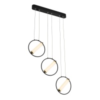 Подвесная светодиодная люстра Gerhort G61306/3BK+GD  фото, kupilegko.ru