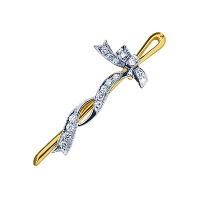 Золотая брошь, брошка золото, бриллиант, 15270RS  фото, kupilegko.ru
