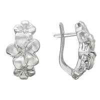 Золотые серьги, сережки белое золото, 01C722081  фото, kupilegko.ru