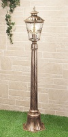 Столб фонарный уличный Elektrostandard Diadema Diadema F (GLYF-8046F) черное золото  фото, kupilegko.ru
