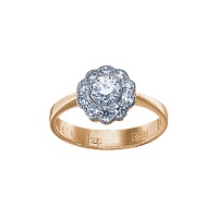 Золотое кольцо, золото, бриллиант, 10168RS  фото, kupilegko.ru