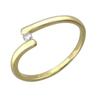 Золотое кольцо, золото, бриллиант, 01K636864  фото, kupilegko.ru