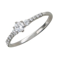 Золотое кольцо, белое золото, 01K125831  фото, kupilegko.ru