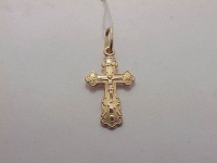 Золотой крестик, золото, 01R010429  фото, kupilegko.ru