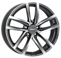 Литые колесные диски MAK FIVESTAR 8x19 5x108 ET49 D67.1 Чёрный глянцевый с полированной лицевой частью (F8090FSBM49GO3Y)  фото, kupilegko.ru