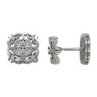 Запонки золото, бриллиант, 01N670134  фото, kupilegko.ru