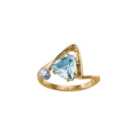 Золотое кольцо, золото, бриллиант, топаз, 18647RS  фото, kupilegko.ru