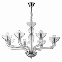 Подвесная люстра Ideal Lux Casanova SP8 Trasparente 044255  фото, kupilegko.ru