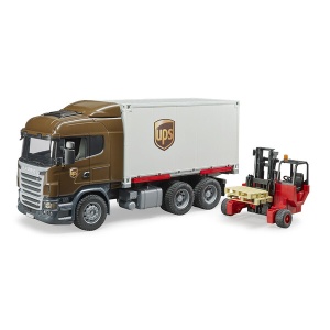 Машинка Scania фургон UPS с аксессуарами 5237 GU  фото, kupilegko.ru