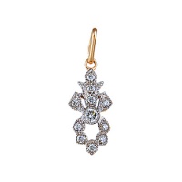 Золотая подвеска, золото, бриллиант, 10076RS  фото, kupilegko.ru