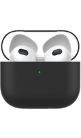 Чехол Deppa для футляра наушников Apple AirPods (3-го поколения), силикон, черный  фото, kupilegko.ru
