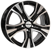 Литые колесные диски Carwel Сиг 159 (Jetta) 7x17 5x112 ET54 D57.1 Чёрный с полированной лицевой частью (36511)  фото, kupilegko.ru