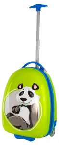 Детский чемодан на колесах пластиковый маленький, размер S Proffi Travel Зоопарк 588904 AU  фото, kupilegko.ru