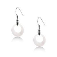 Серьги серебро, сережки серебро, перламутр, NP961  фото, kupilegko.ru