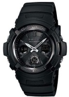 Японские наручные мужские часы Casio AWG-M100B-1A. Коллекция G-Shock  фото, kupilegko.ru
