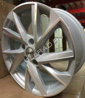 Литые колесные диски Carwel Тоджа 1714 (Audi A4) 7x17 5x112 ET49 D66.6 Серебристый с полированной лицевой частью (097804)  фото, kupilegko.ru