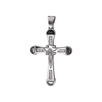 Золотой крестик, золото, бриллиант, 01R670916  фото, kupilegko.ru