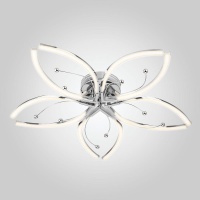 Потолочная светодиодная люстра Eurosvet 90056/5 хром  фото, kupilegko.ru