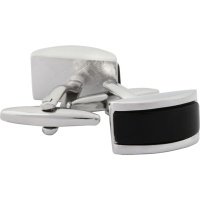 Запонки нержавеющая сталь, оникс, Gran Carro GC6134934  фото, kupilegko.ru