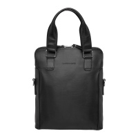 Деловая сумка вертикальная Hollywell Black Lakestone 6465 LS  фото, kupilegko.ru