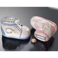 Сувенир Фарфоровые башмачки серебро, 40773  фото, kupilegko.ru