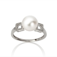 Серебряное кольцо, серебро, жемчуг, NP590  фото, kupilegko.ru