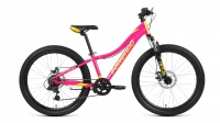 Велосипед JADE 24 2.0 disc (24" 7 ск. рост 12") 2020-2021, розовый/золотой, RBKW1J347005 Forward  фото, kupilegko.ru