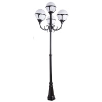 Столб фонарный уличный Arte Lamp MONACO A1497PA-4BK  фото, kupilegko.ru