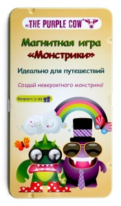 The Purple Cow Настольная игра Монстрики, магнитная 55836 GU  фото, kupilegko.ru
