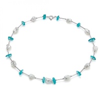 Ожерелье из жемчуга, жемчуг, серебро, NP5407  фото, kupilegko.ru