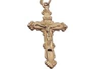 Золотой крестик, золото, 01R010403  фото, kupilegko.ru