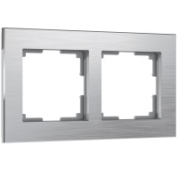 Рамка Werkel W0021706/ Рамка на 2 поста Aluminium (алюминий)  фото, kupilegko.ru