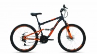 Велосипед ALTAIR MTB FS 26 2.0 disc (26" 18 ск. рост. 16") 2020-2021, темно-серый/оранжевый, RBKT1F16E015 Altair  фото, kupilegko.ru