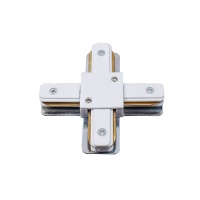 Соединитель для шинопроводов Х-образный Volpe UBX-Q122 G41 WHITE 1 POLYBAG UL-00006060  фото, kupilegko.ru